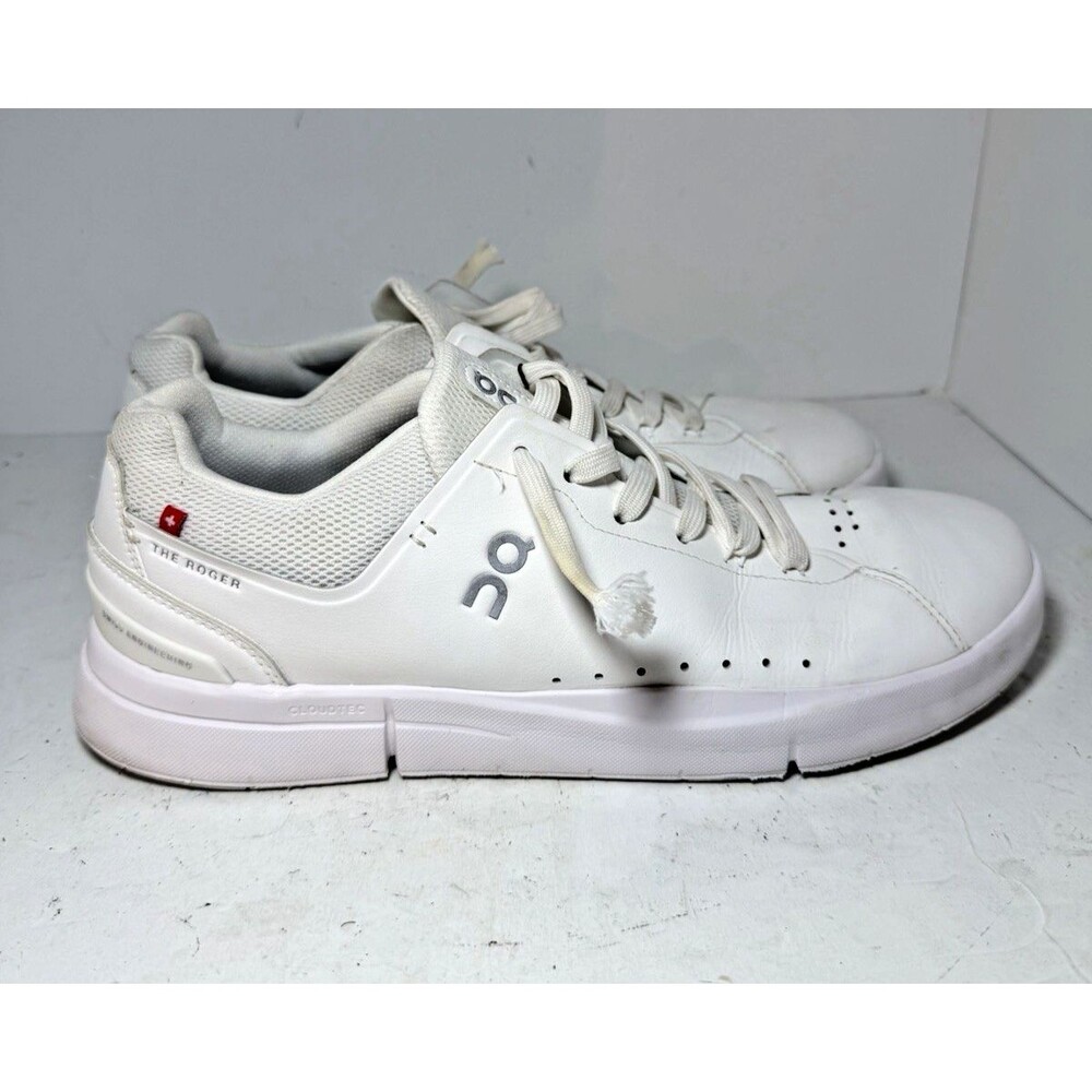 On Cloud The Roger Advantage Tennis Sneakers Mens 10.5 White Leather Shoes